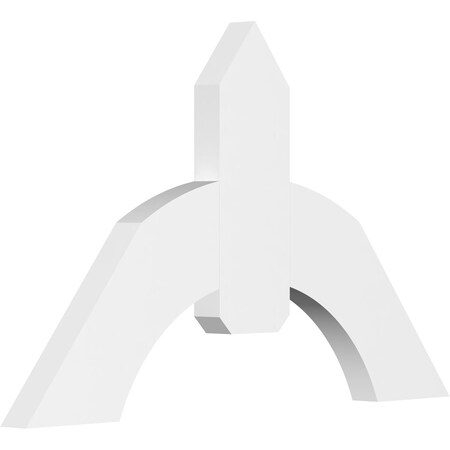 Ekena Millwork Archdale Architectural Grade PVC Gable Bracket, 36"W x 22 1/2"H x 2"D x 6"F, 15/12 Pitch GBP036X23X0206ARC00